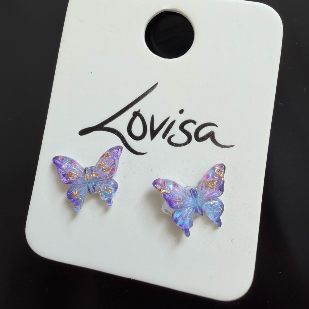 Lovisa Purple Butterfly Earrings for Kids